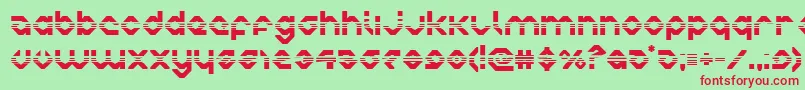 フォントcharliesangleshalf – 赤い文字の緑の背景