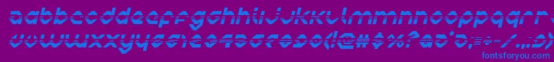 charliesangleshalfital Font – Blue Fonts on Purple Background