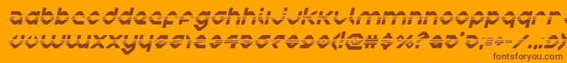 charliesangleshalfital Font – Brown Fonts on Orange Background