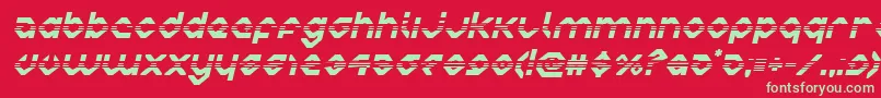 charliesangleshalfital Font – Green Fonts on Red Background