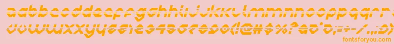 charliesangleshalfital Font – Orange Fonts on Pink Background