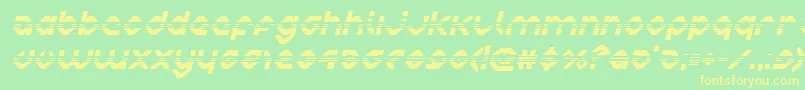 charliesangleshalfital Font – Yellow Fonts on Green Background