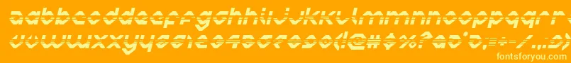 charliesangleshalfital Font – Yellow Fonts on Orange Background