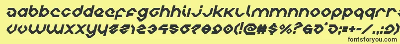 charliesanglesital Font – Black Fonts on Yellow Background
