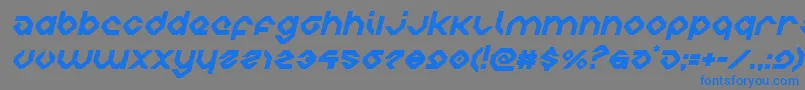 charliesanglesital Font – Blue Fonts on Gray Background