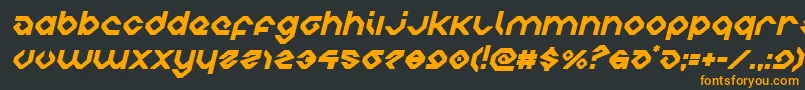 charliesanglesital Font – Orange Fonts on Black Background