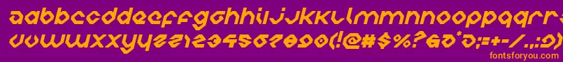 charliesanglesital Font – Orange Fonts on Purple Background