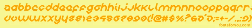 charliesanglesital Font – Orange Fonts on Yellow Background