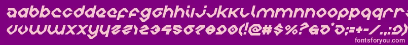 charliesanglesital Font – Pink Fonts on Purple Background