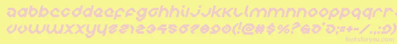 charliesanglesital Font – Pink Fonts on Yellow Background