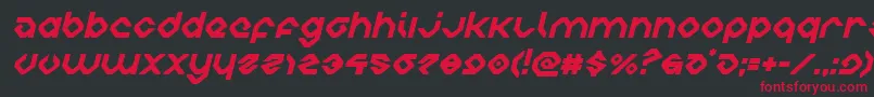 charliesanglesital Font – Red Fonts on Black Background