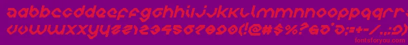 charliesanglesital Font – Red Fonts on Purple Background