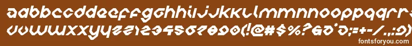 フォントcharliesanglesital – 茶色の背景に白い文字