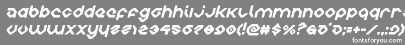 フォントcharliesanglesital – 灰色の背景に白い文字