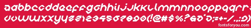 charliesanglesital Font – White Fonts on Red Background
