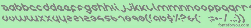 Шрифт charliesanglesleft – серые шрифты на зелёном фоне