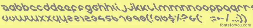 Czcionka charliesanglesleft – szare czcionki na żółtym tle