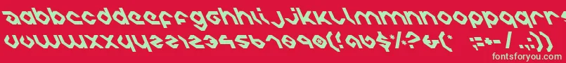 Шрифт charliesanglesleft – зелёные шрифты на красном фоне