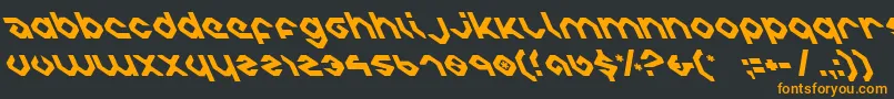 charliesanglesleft-Schriftart – Orangefarbene Schriften auf schwarzem Hintergrund