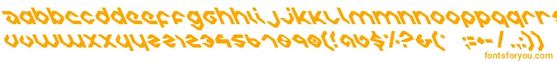 charliesanglesleft-fontti – oranssit fontit valkoisella taustalla
