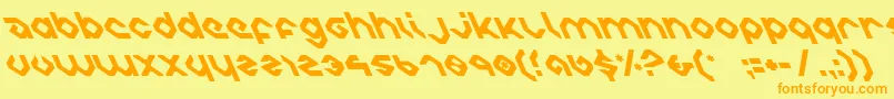 Шрифт charliesanglesleft – оранжевые шрифты на жёлтом фоне