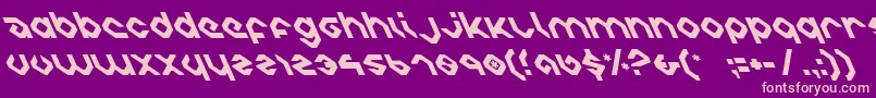 フォントcharliesanglesleft – 紫の背景にピンクのフォント