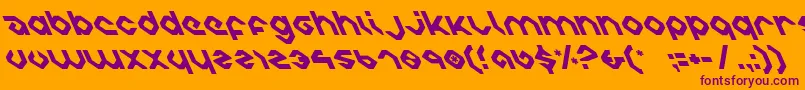 Шрифт charliesanglesleft – фиолетовые шрифты на оранжевом фоне