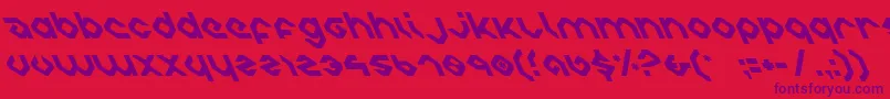 charliesanglesleft-fontti – violetit fontit punaisella taustalla