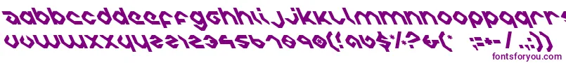 Czcionka charliesanglesleft – fioletowe czcionki na białym tle