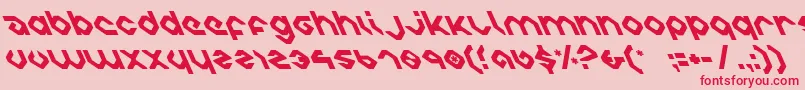 Fonte charliesanglesleft – fontes vermelhas em um fundo rosa
