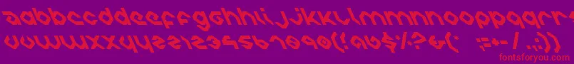 charliesanglesleft Font – Red Fonts on Purple Background