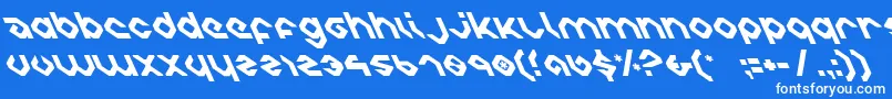 charliesanglesleft-fontti – valkoiset fontit sinisellä taustalla