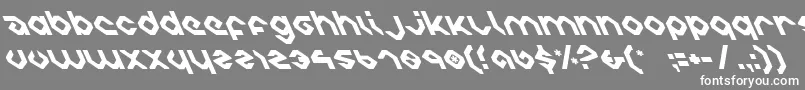 フォントcharliesanglesleft – 灰色の背景に白い文字
