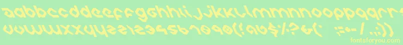 charliesanglesleft Font – Yellow Fonts on Green Background