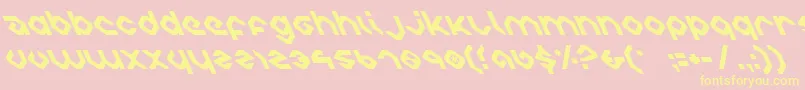 charliesanglesleft Font – Yellow Fonts on Pink Background