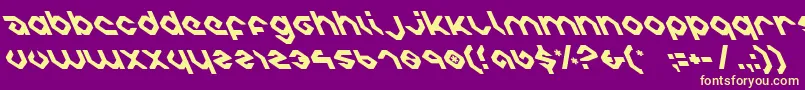 Шрифт charliesanglesleft – жёлтые шрифты на фиолетовом фоне