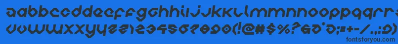 charliesanglessemital Font – Black Fonts on Blue Background