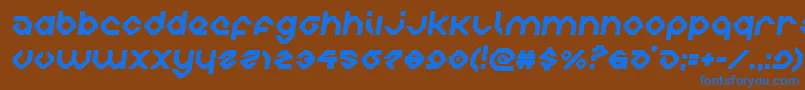 Шрифт charliesanglessemital – синие шрифты на коричневом фоне