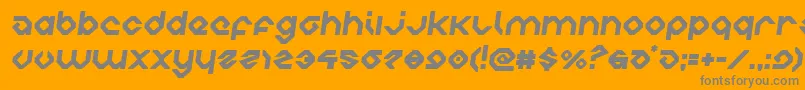 フォントcharliesanglessemital – オレンジの背景に灰色の文字