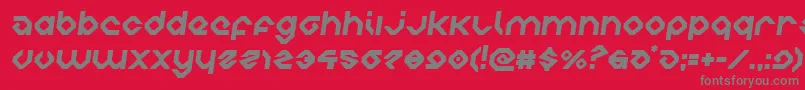 フォントcharliesanglessemital – 赤い背景に灰色の文字