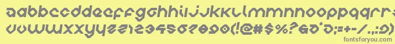 フォントcharliesanglessemital – 黄色の背景に灰色の文字