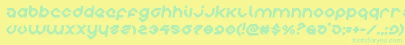 charliesanglessemital Font – Green Fonts on Yellow Background