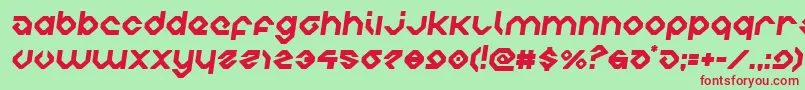 charliesanglessemital Font – Red Fonts on Green Background