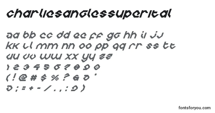 Charliesanglessuperital Font – alphabet, numbers, special characters