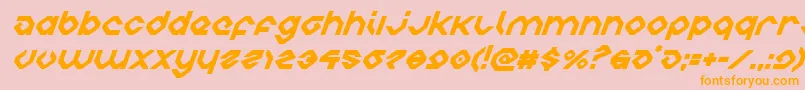 charliesanglessuperital Font – Orange Fonts on Pink Background