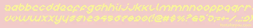 charliesanglessuperital Font – Yellow Fonts on Pink Background