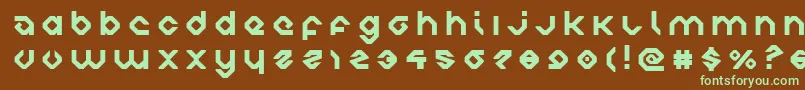 charliesanglestitle Font – Green Fonts on Brown Background