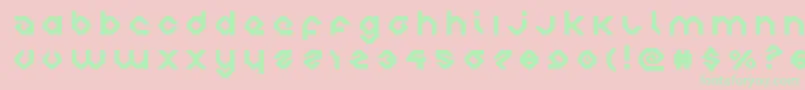 charliesanglestitle Font – Green Fonts on Pink Background