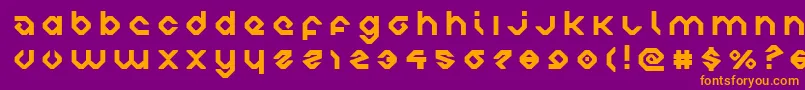 charliesanglestitle Font – Orange Fonts on Purple Background