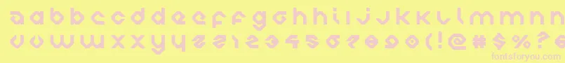 charliesanglestitle Font – Pink Fonts on Yellow Background